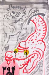 coaxing the snake out is never the job of the bitten by Jason Phu contemporary artwork painting