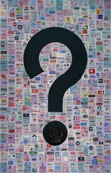 Question A Brick Wall by Wang Qingsong contemporary artwork print