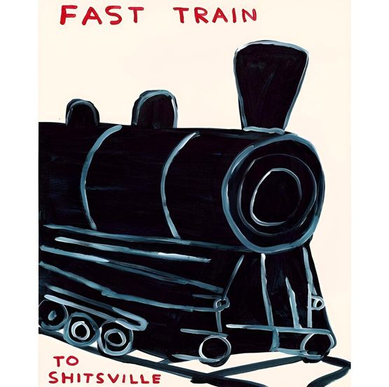 Untitled Fast Train to Shitsville by David Shrigley contemporary artwork Print