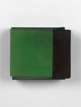 Green grey slant by Sam Lock contemporary artwork mixed media painting