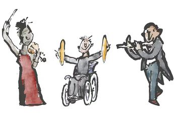 Contemporary art exhibition Quentin Blake Quentin Blake The Southbank Parade at Hayward Gallery London United Kingdom
