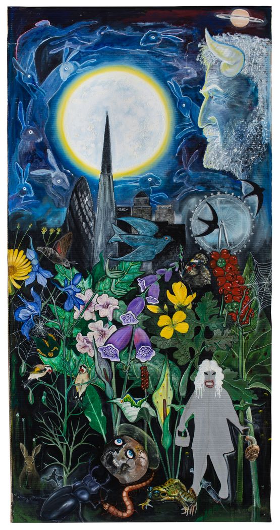 Flowers of Evil The Congregation by David Harrison contemporary artwork Painting