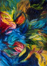 Hope is the Thing with Feathers by Sasha Ferre contemporary artwork drawing painting works on paper