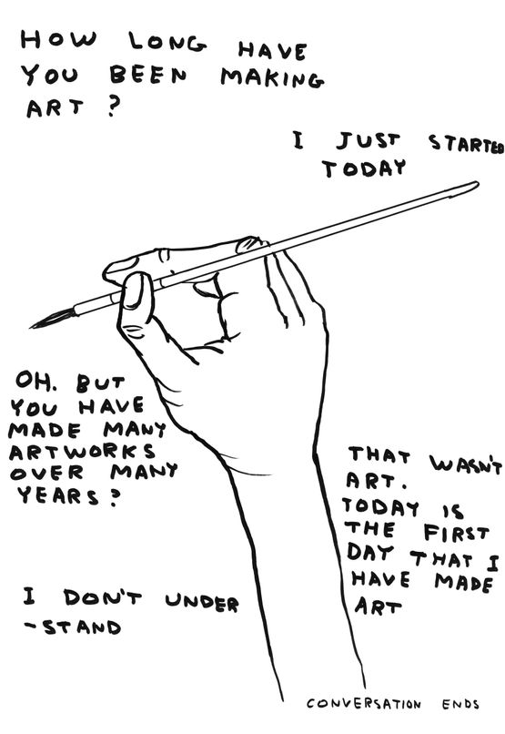 Untitled How Long Have You Been Making Art by David Shrigley contemporary artwork Works on Paper