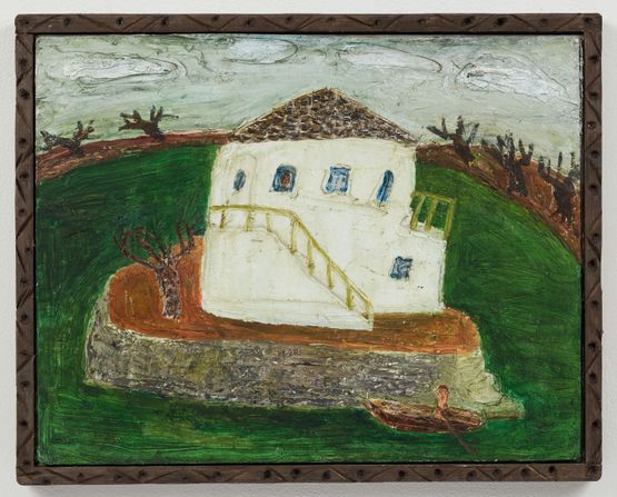 House on the Small Island by Masao Nakahara contemporary artwork Painting