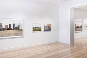Contemporary art exhibition Thomas Meyer Mauer Land  Pictures of the former Wall strip in Berlin 1998  2001 at Galerie Albrecht Berlin Germany