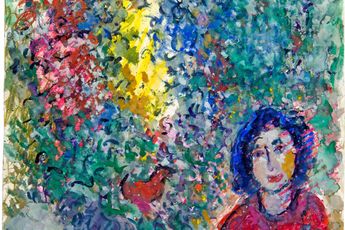 Contemporary art exhibition Marc Chagall Collection Highlight Mariage au grand bouquet - a late Masterpiece by Marc Chagall at Galerie Utermann Dortmund Germany