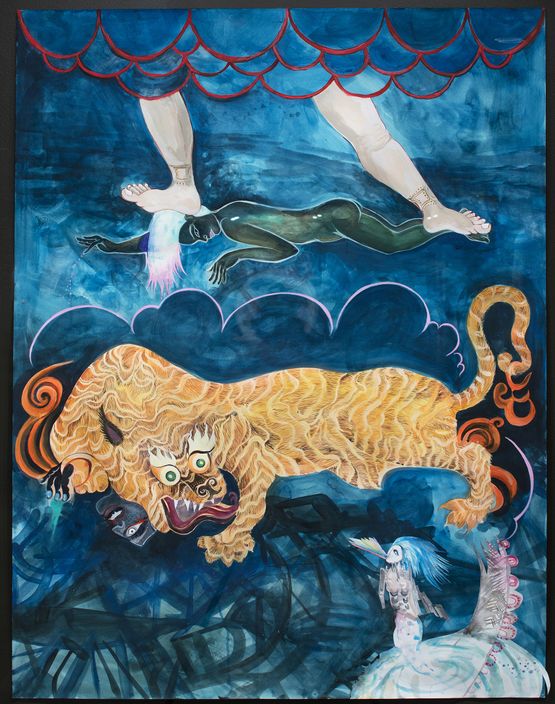 Tiger Robot by Chitra Ganesh contemporary artwork Works on Paper