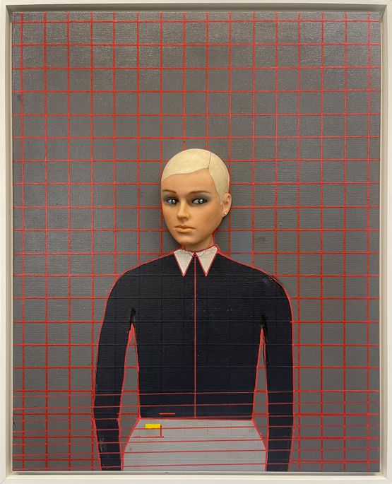 Blind Spot Detecting Unit Pearl GridChips  Spectacle  1 by Thomas Zipp contemporary artwork Painting