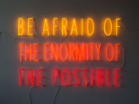 Be Afraid of the Enormity of the Possible by Alfredo Jaar contemporary artwork Sculpture