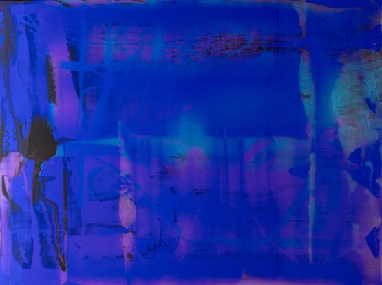 His loneliness suffocated the space around him but his anger towards himself provided him with just enough of the air he needed to share by Dale Frank contemporary artwork Painting