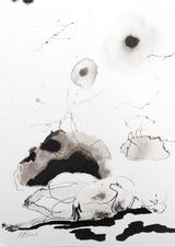 Base by Araminta Blue contemporary artwork drawing painting works on paper
