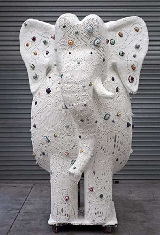 He of 109 Names and one tusk by Rohan Wealleans contemporary artwork Sculpture