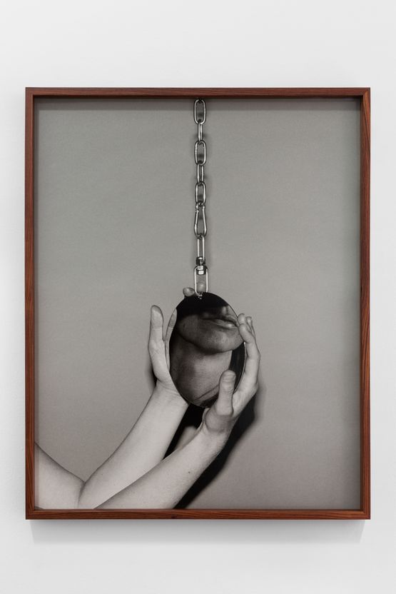 Stainless steel double sided mirror IV by Joanna Piotrowska contemporary artwork Photography
