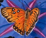 Gulf Fritillary by Claudia Keep contemporary artwork painting