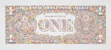 Untitled dollar print back by Tom Friedman contemporary artwork Print
