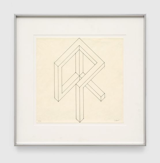 Incomplete Open Cube by Sol Lewitt contemporary artwork Drawing