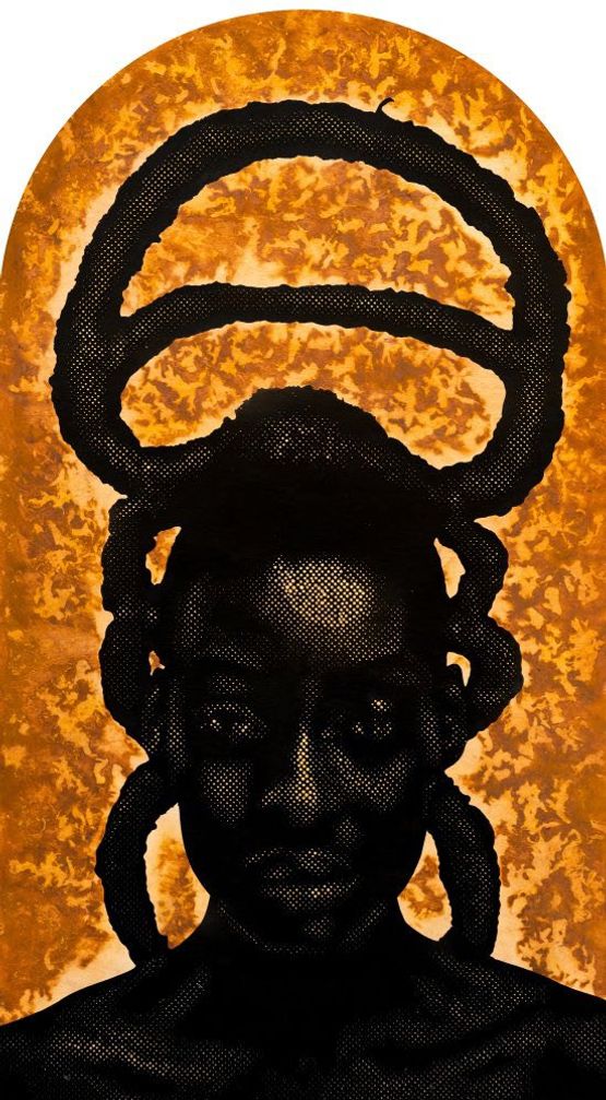 Kassu Demdemi Fire Now by Alexis Peskine contemporary artwork Painting