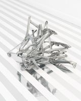 Crushed Barrier Cool Breeze by Jim Lambie contemporary artwork sculpture