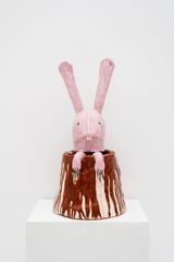 Warren ashtray rabbit by Luis Vidal contemporary artwork sculpture