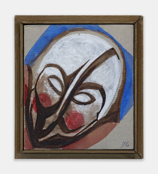 Mannlicher Kopf in der Diagonale Mans Head at a Diagonal by Meret Oppenheim contemporary artwork Painting