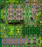 Thick to the Ground by LoVid contemporary artwork painting print textile