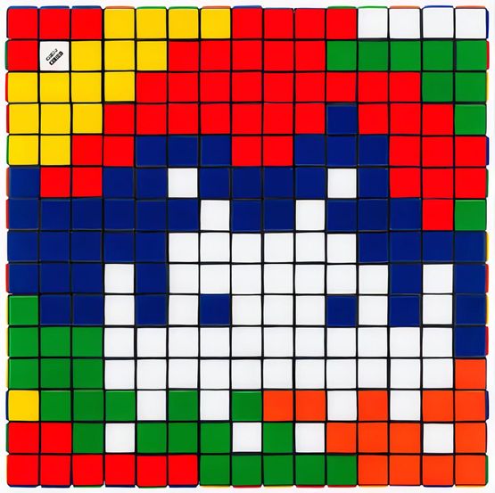 Rubik Camouflage NVDR1-2 by Invader contemporary artwork Photography