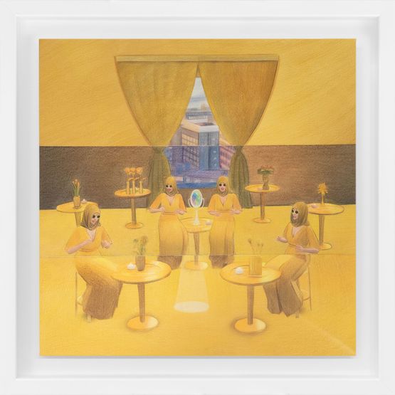 Home Sweet Home Backyard Golden House 5 RAW by Mak2 contemporary artwork Works on Paper