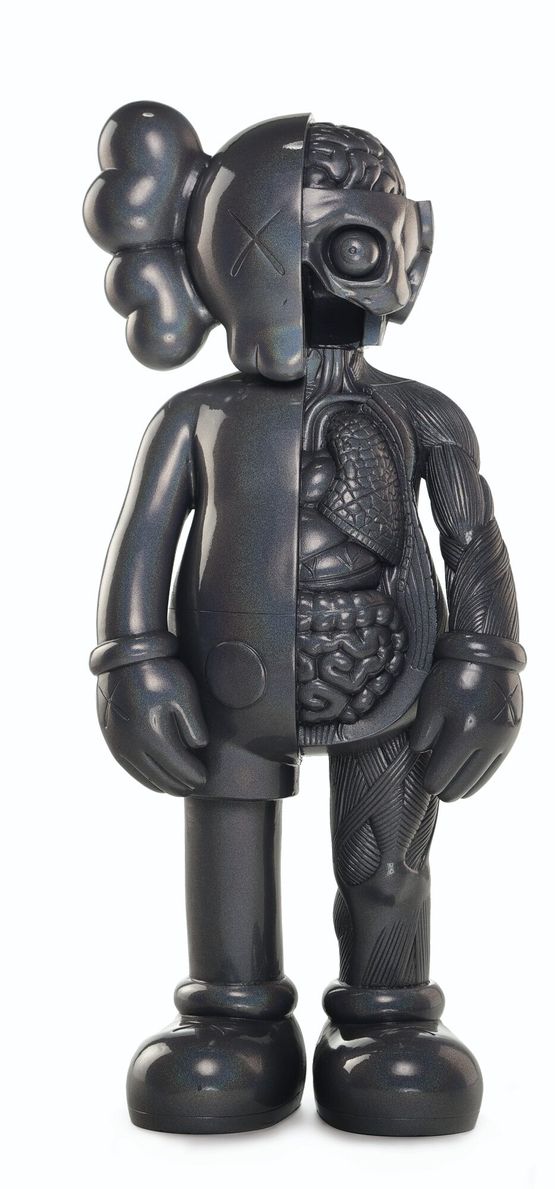 Kaws five years later x3 black brown grey companion medicom toy originalfake - Collection