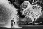 Oil Wells Firefighter Greater Burhan Kuwait by Sebastiao Salgado contemporary artwork Print