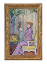Loiseau vert by Antoine De La Rochefoucauld contemporary artwork painting