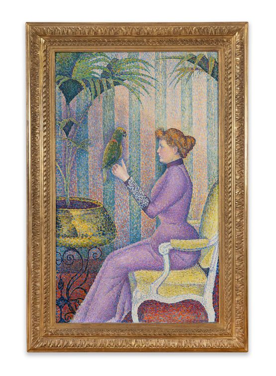 Loiseau vert by Antoine De La Rochefoucauld contemporary artwork Painting