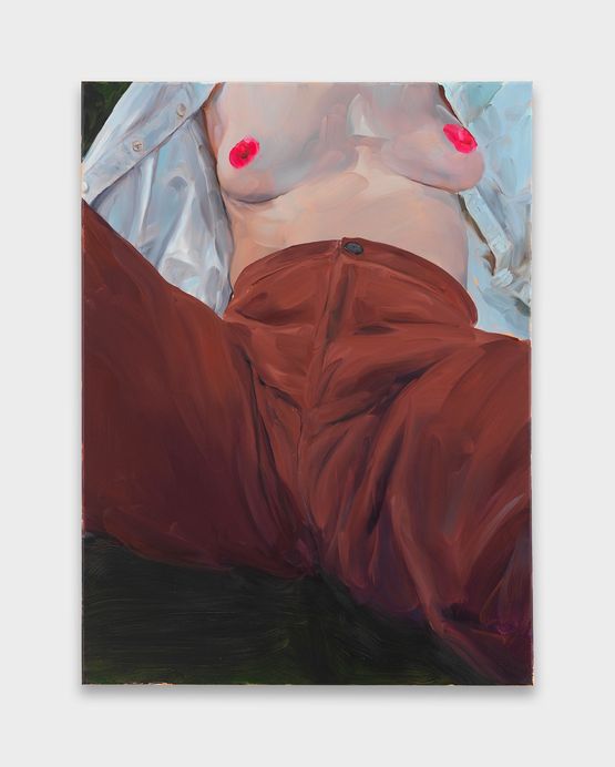 Brown trousers by Jenna Gribbon contemporary artwork Painting