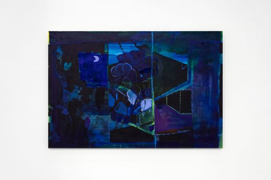 Sofa descending the stairs by Walter Price contemporary artwork Painting