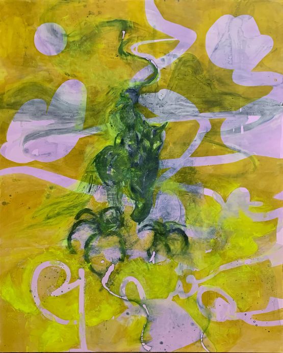mingling with scorpions by Rebekka Steiger contemporary artwork Painting