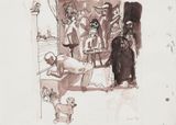 Study for The Artist in her Studio by Paula Rego contemporary artwork works on paper