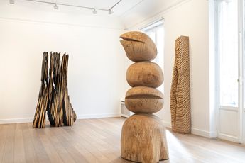 Contemporary art exhibition David Nash The Many Voices of the Trees at Galerie Lelong 13 Rue de Teheran Paris France