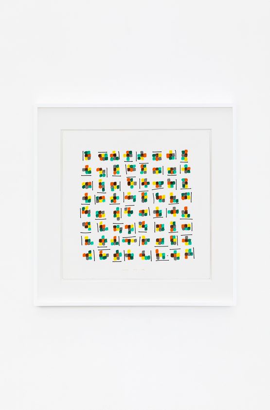 Gruppi di forme e colori in movimento 1 by Bruno Munari contemporary artwork Works on Paper