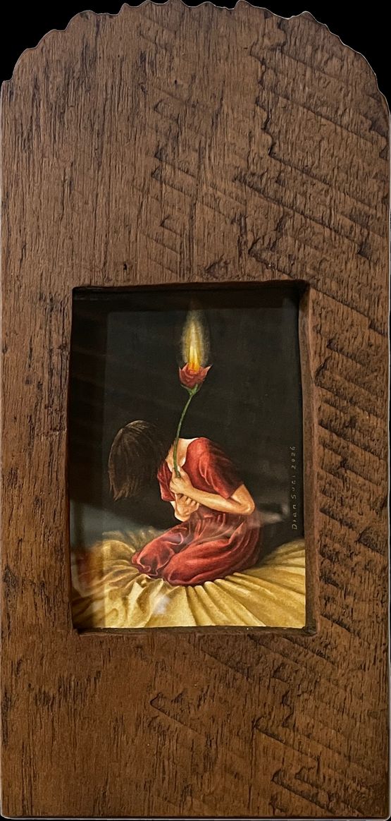 Luka Ini Pucat Seperti Pakaian Berkali Usai Pakai Ia Menganga pada Udara yang Menghanguskan Api This Wound Pale as Clothes Long Worn. Gapes toward the Air That Burns the Fire by Dian Suci contemporary artwork Works on Paper