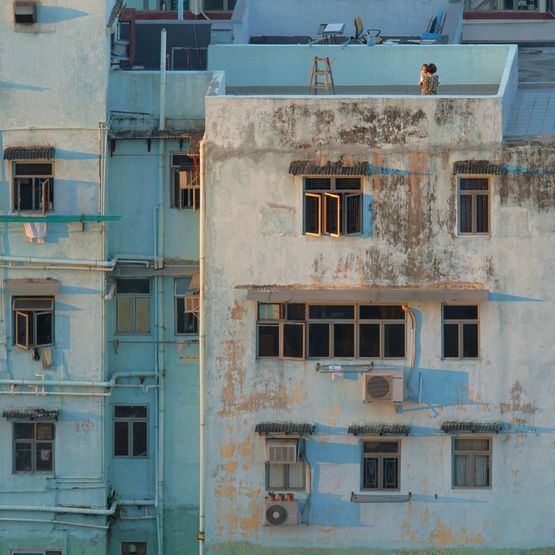 In Grandmas Arms Concrete Stories Hong Kong by Romain Jacquet-Lagreze contemporary artwork Photography