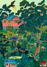 Up and Away by Nicola Gower Wallis contemporary artwork painting works on paper
