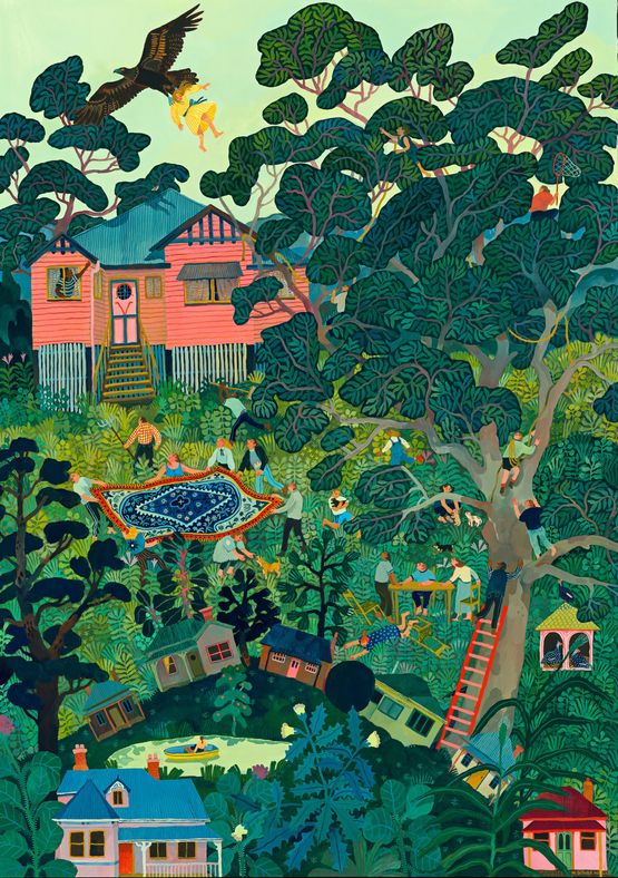 Up and Away by Nicola Gower Wallis contemporary artwork Painting