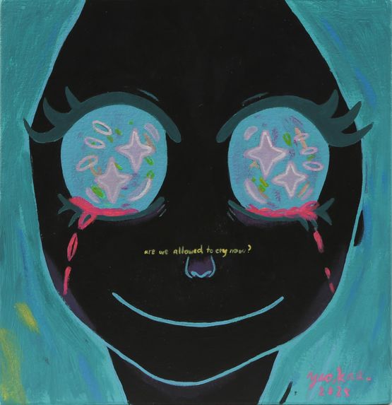 2018 ARE WE ALLOWED TO CRY NOW by Yeo Kaa contemporary artwork Painting
