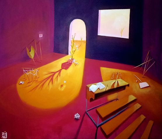 The day we stand together by Zilien contemporary artwork Painting