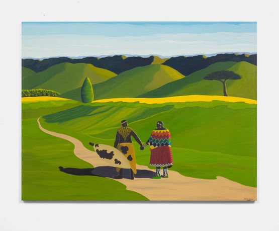 Uthando Namasiko  Love and Tradition by Sibusiso Duma contemporary artwork Painting