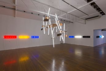 Contemporary art exhibition Bill Culbert Time Tables at Roslyn Oxley9 Gallery Sydney Australia