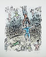 The Acrobats by Marc Chagall contemporary artwork print