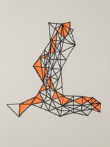 Triangles - Composition 6 by Layla Juma contemporary artwork drawing
