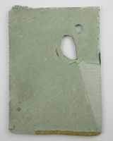 Untitled green sage with cutouts by Louise Gresswell contemporary artwork painting