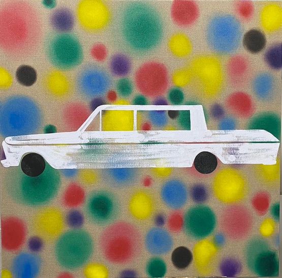 ANKOKU DRIVE  Standard Meter Measure by O Jun contemporary artwork Painting